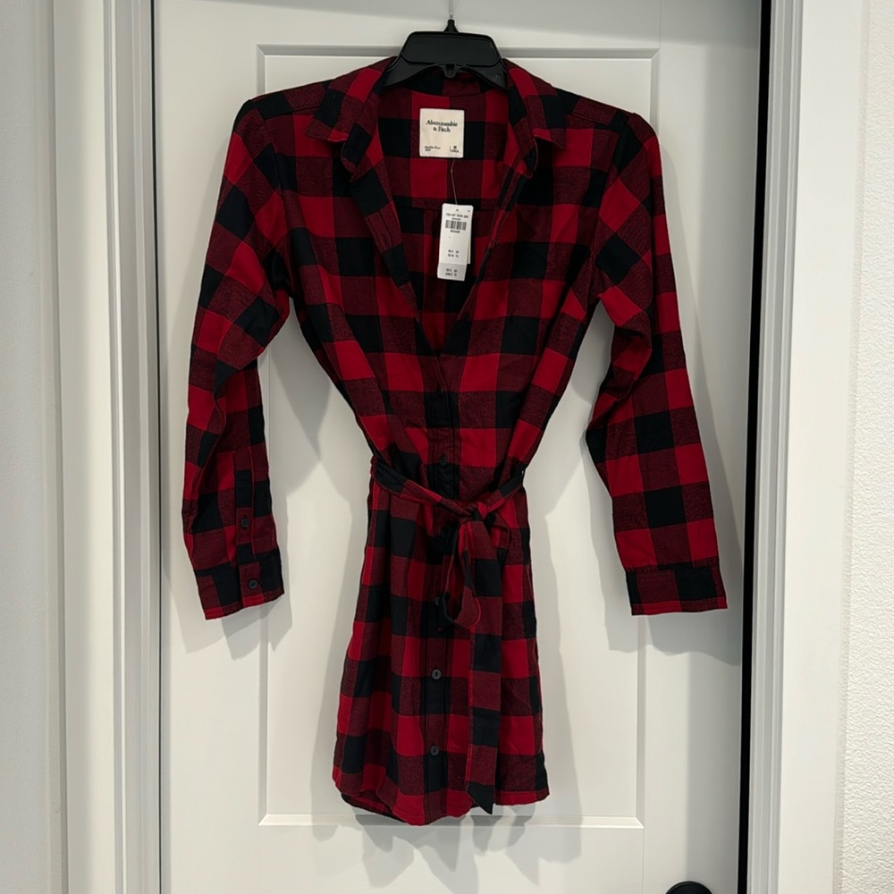 Plaid Abercrombie shirt dress